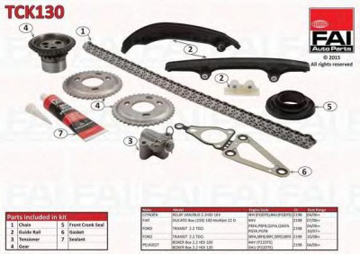 FAI AUTOPARTS tck130 -  Комплект цепи привода распредвала
